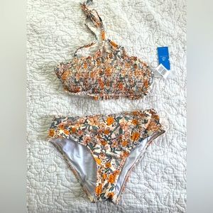 CUPSHE Floral Bandeau Bikini Set